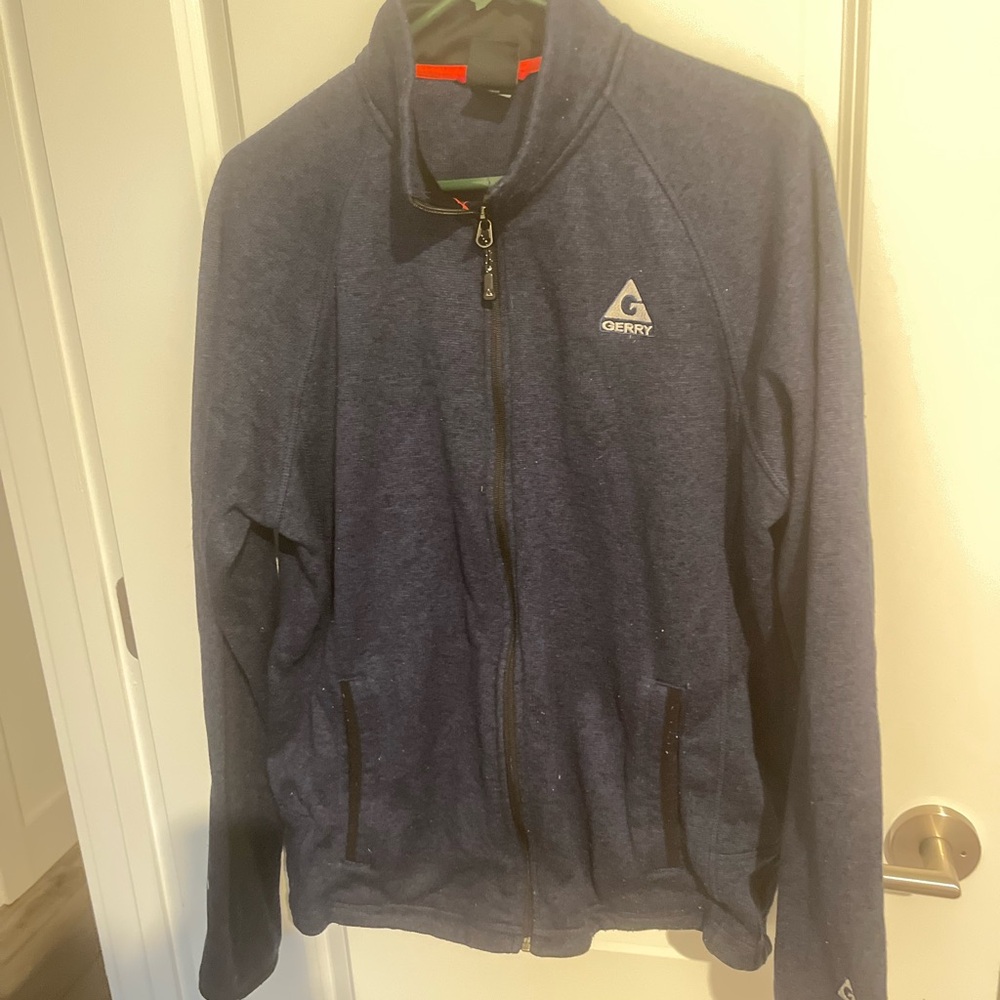 Gerry Weber Men's Navy Zip-Up Sweater